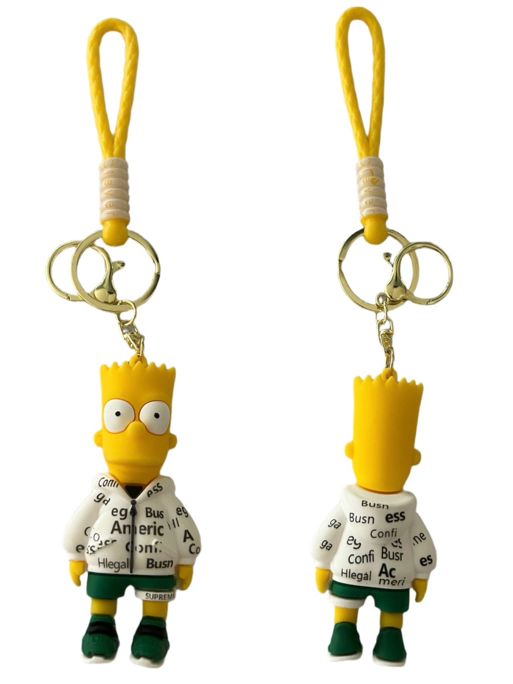 Bart Simpson Silicone Keychain Bag Charm